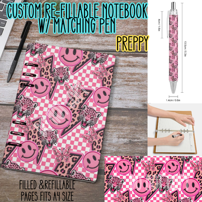 PREPPY -Matching A5 Notebook & Pen Set Round 3 Preorder Closing 11/3