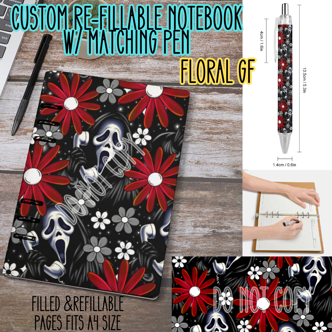 FLORAL GF-Matching A5 Notebook & Pen Set Round 3 Preorder Closing 11/3