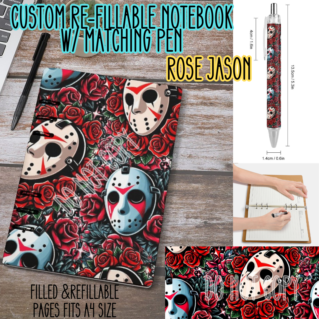 ROSE JASON -Matching A5 Notebook & Pen Set Round 3 Preorder Closing 11/3