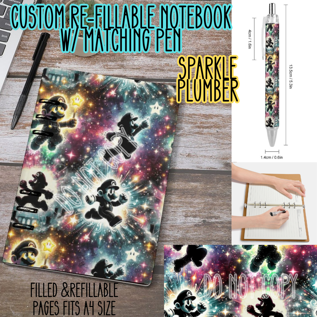 SPARKLE PLUMBLER -Matching A5 Notebook & Pen Set Round 3 Preorder Closing 11/3