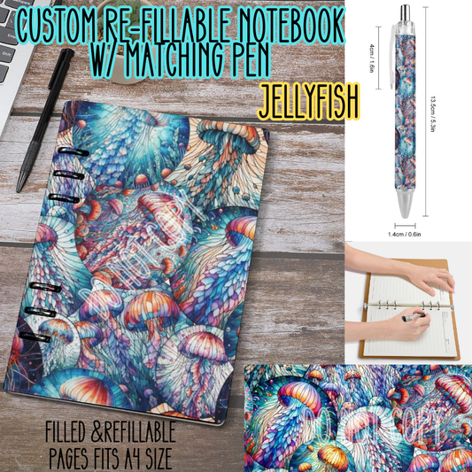 JELLYFISH - Matching A5 Notebook & Pen Set Round 3 Preorder Closing 11/3