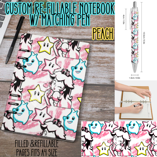 PEACH-Matching A5 Notebook & Pen Set Round 3 Preorder Closing 11/3