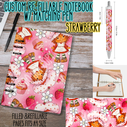 STRAWBERRY -Matching A5 Notebook & Pen Set Round 3 Preorder Closing 11/3