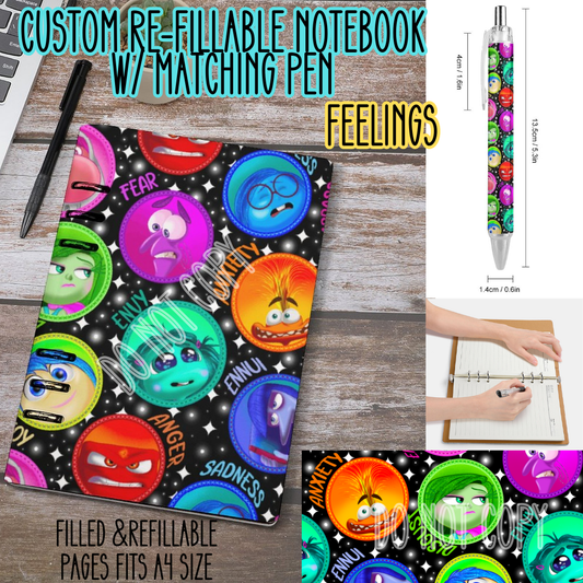 FEELINGS-Matching A5 Notebook & Pen Set Round 3 Preorder Closing 11/3