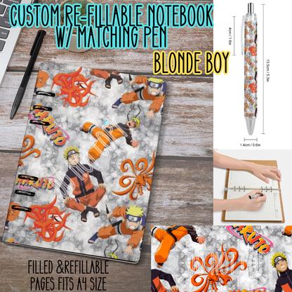 BLONDE BOY -Matching A5 Notebook & Pen Set Round 3 Preorder Closing 11/3