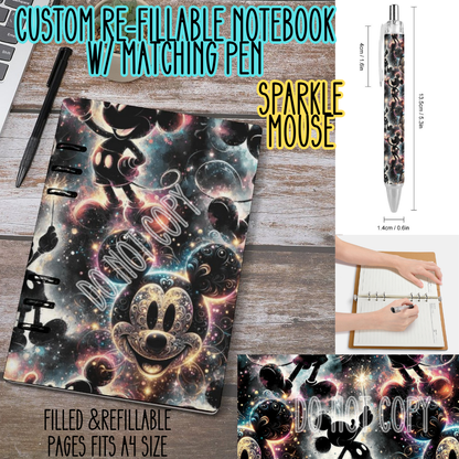 SPARKLE MOUSE -Matching A5 Notebook & Pen Set Round 3 Preorder Closing 11/3