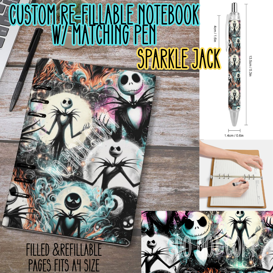 SPARKLE JACK -Matching A5 Notebook & Pen Set Round 3 Preorder Closing 11/3