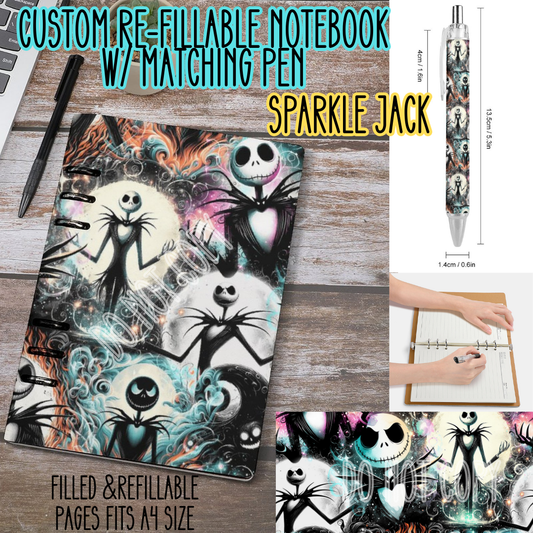 SPARKLE JACK -Matching A5 Notebook & Pen Set Round 3 Preorder Closing 11/3