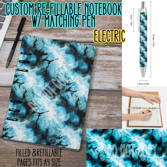 ELECTRIC -Matching A5 Notebook & Pen Set Round 3 Preorder Closing 11/3