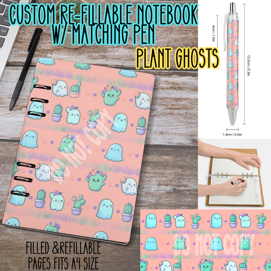 PLANT GHOSTS -Matching A5 Notebook & Pen Set Round 3 Preorder Closing 11/3