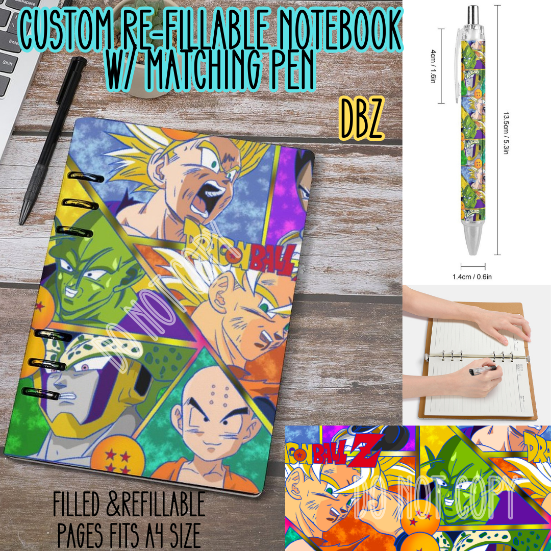 DBZ -Matching A5 Notebook & Pen Set Round 3 Preorder Closing 11/3