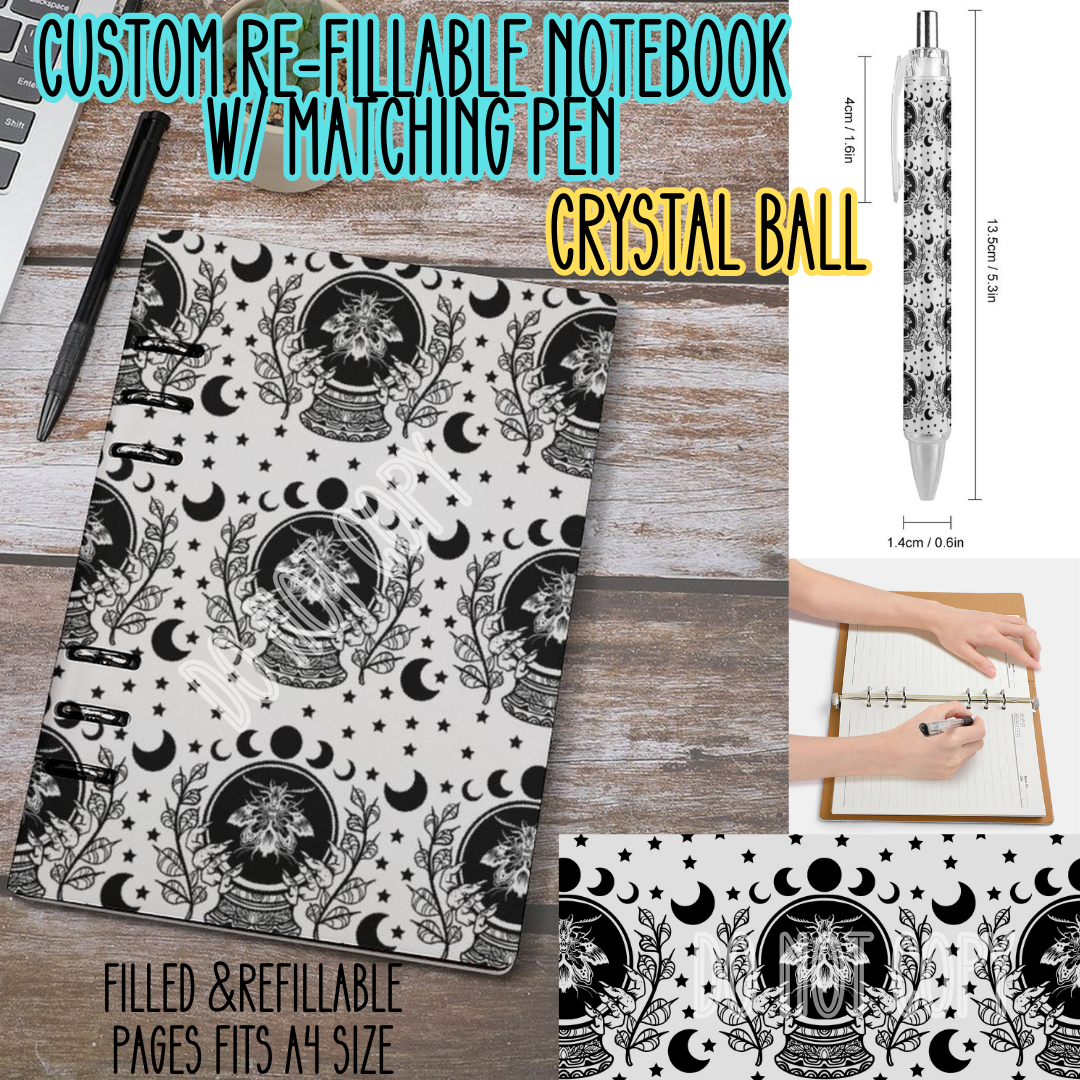 CRYSTAL BALL -Matching A5 Notebook & Pen Set Round 3 Preorder Closing 11/3