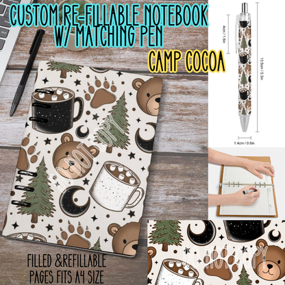 CAMP COCOA -Matching A5 Notebook & Pen Set Round 3 Preorder Closing 11/3