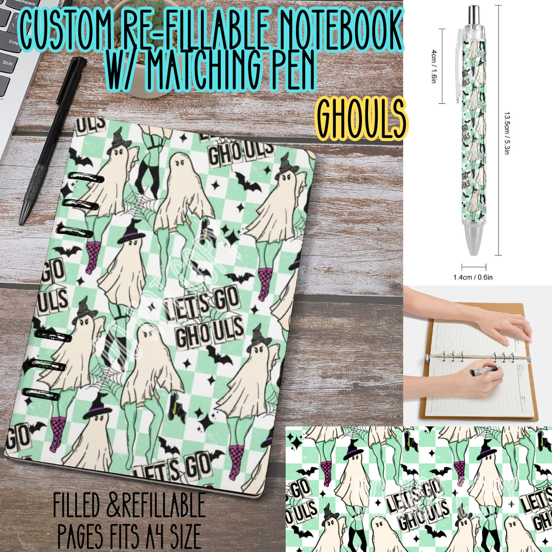 GHOULS -Matching A5 Notebook & Pen Set Round 3 Preorder Closing 11/3