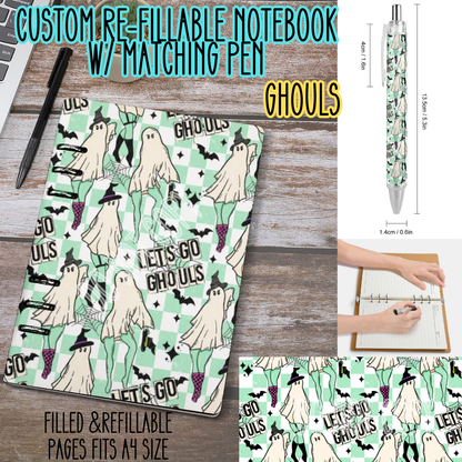 GHOULS -Matching A5 Notebook & Pen Set Round 3 Preorder Closing 11/3