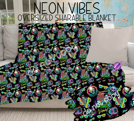 NEON VIBES - GIANT SHAREABLE THROW BLANKETS ROUND 6 -PREORDER CLOSING 4/26 ETA END JUNE/ EARLYJULY