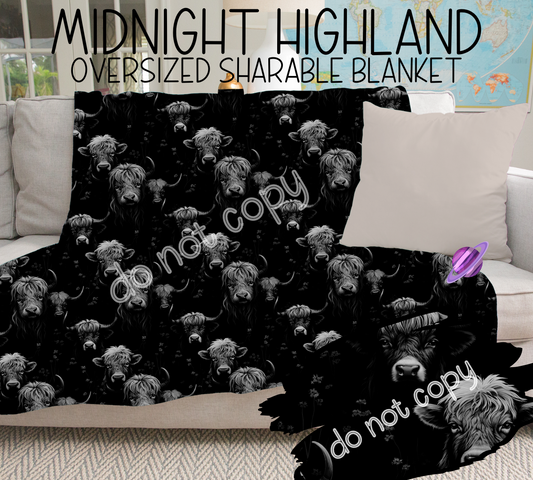 MIDNIGHT HIGHLAND - GIANT SHAREABLE THROW BLANKETS ROUND 6 -PREORDER CLOSING 4/26 ETA END JUNE/ EARLYJULY