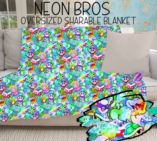 NEON BROS - GIANT SHAREABLE THROW BLANKETS ROUND 6 -PREORDER CLOSING 4/26 ETA END JUNE/ EARLYJULY