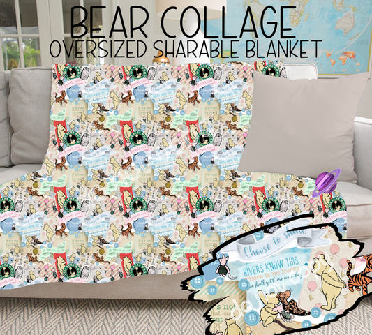 BEAR COLLAGE - GIANT SHAREABLE THROW BLANKETS ROUND 6 -PREORDER CLOSING 4/26 ETA END JUNE/ EARLYJULY