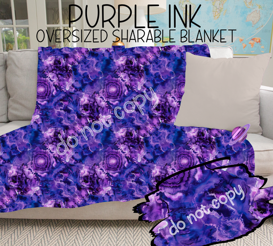 PURPLE INK - GIANT SHAREABLE THROW BLANKETS ROUND 6 -PREORDER CLOSING 4/26 ETA END JUNE/ EARLYJULY