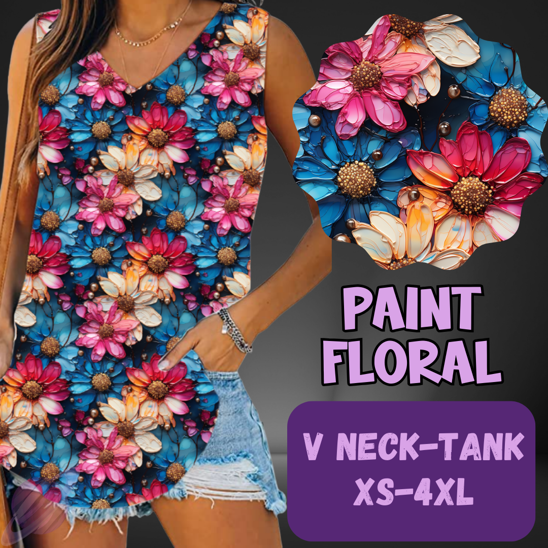 PAINT FLORAL-PATTERN PANEL OUTFIT RUN-SOFT CLOSE 7/10 HARD CLOSE 7/12