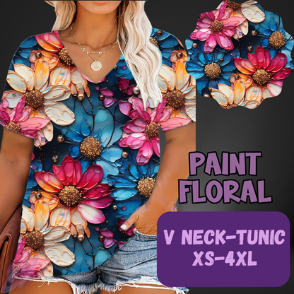PAINT FLORAL-PATTERN PANEL OUTFIT RUN-SOFT CLOSE 7/10 HARD CLOSE 7/12