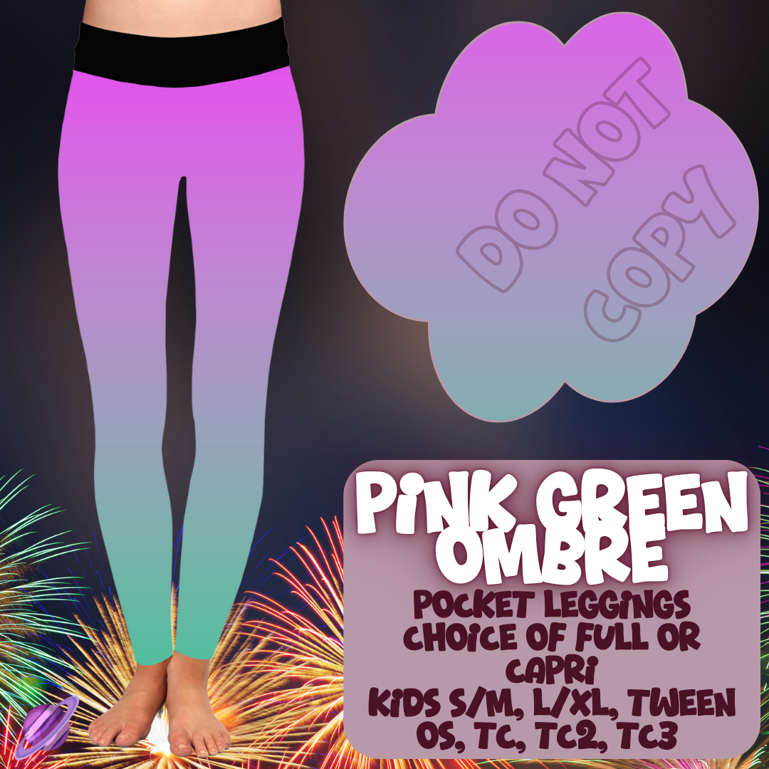 PINK GREEN OMBRE - SKIRT/LEGGING/JOGGER/LOUNGER - OMBRE RUN 3 PREORDER CLOSING 1/17