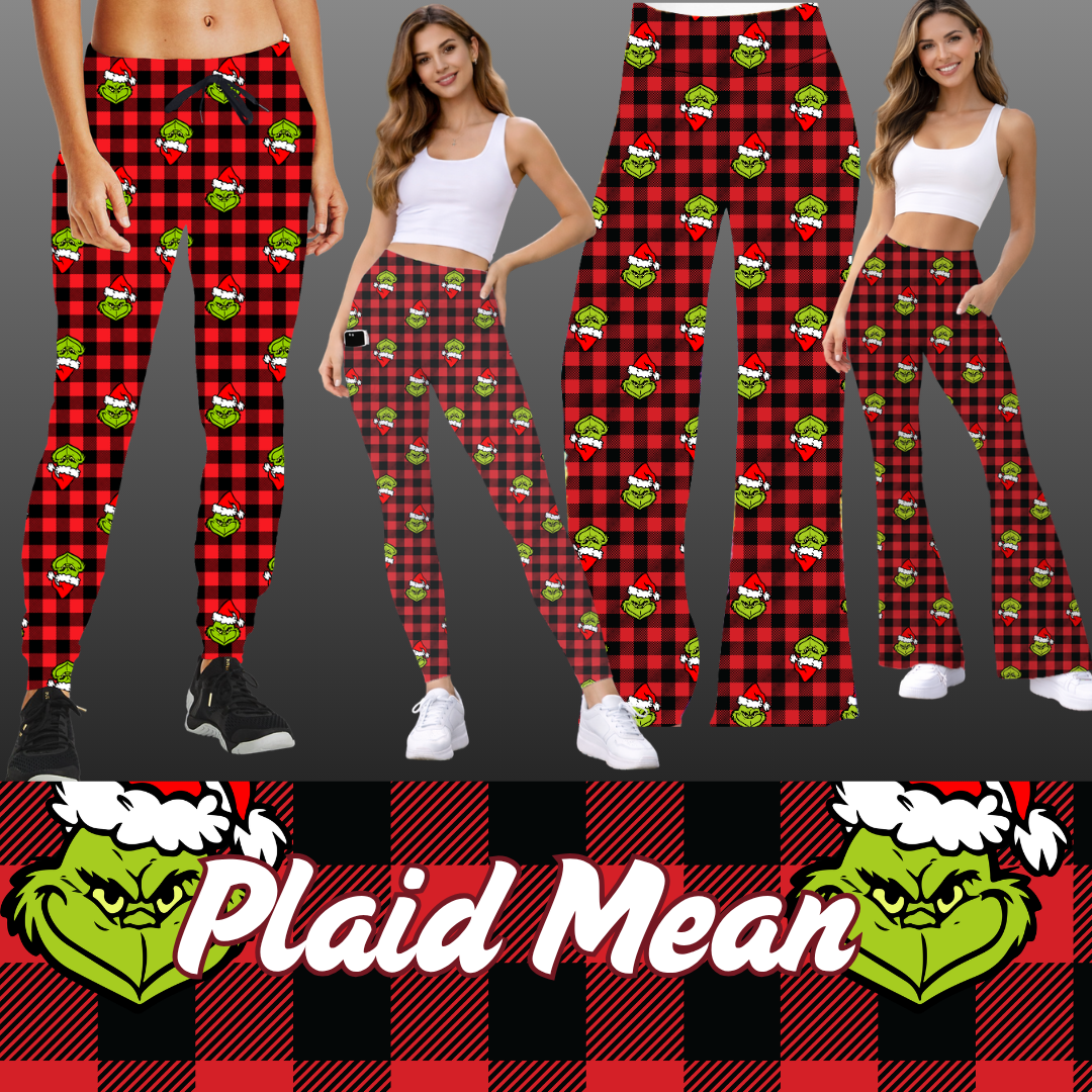 PLAID MEAN-HOLIDAY RUN-BOTTOMS-PREORDER DUE 9/18