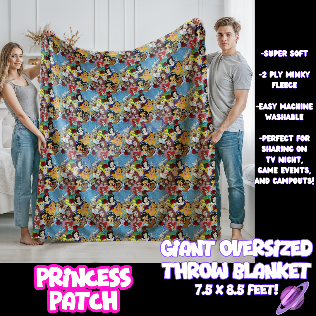 PRINCESS PATCH- GIANT SHAREABLE THROW BLANKETS ROUND 10-PREORDER CLOSING 12/2