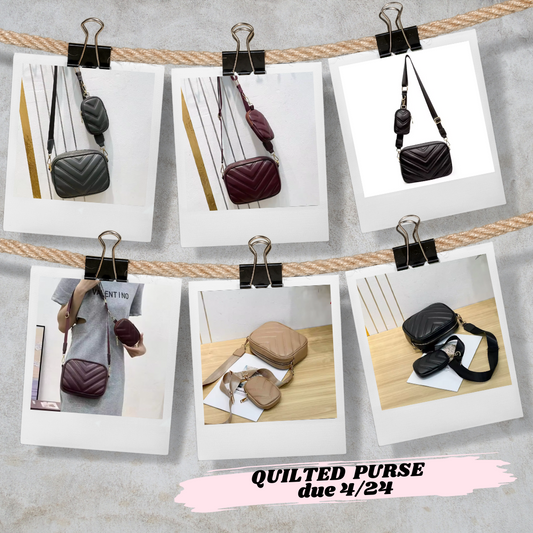 QUILTED PURSE-PREORDER CLOSING 4/24 ETA END MAY/EARLY JUNE