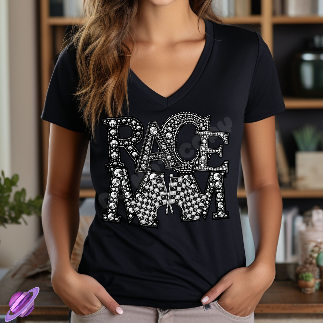 RACE MOM BLING TEE