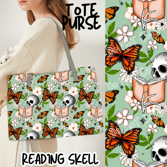 READING SKELL - BAG RUN 3 - TOTE PURSE - PREORDER CLOSING 10/22