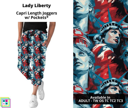 Preorder! Closes 4/4. ETA May. Lady Liberty Jogger Capri