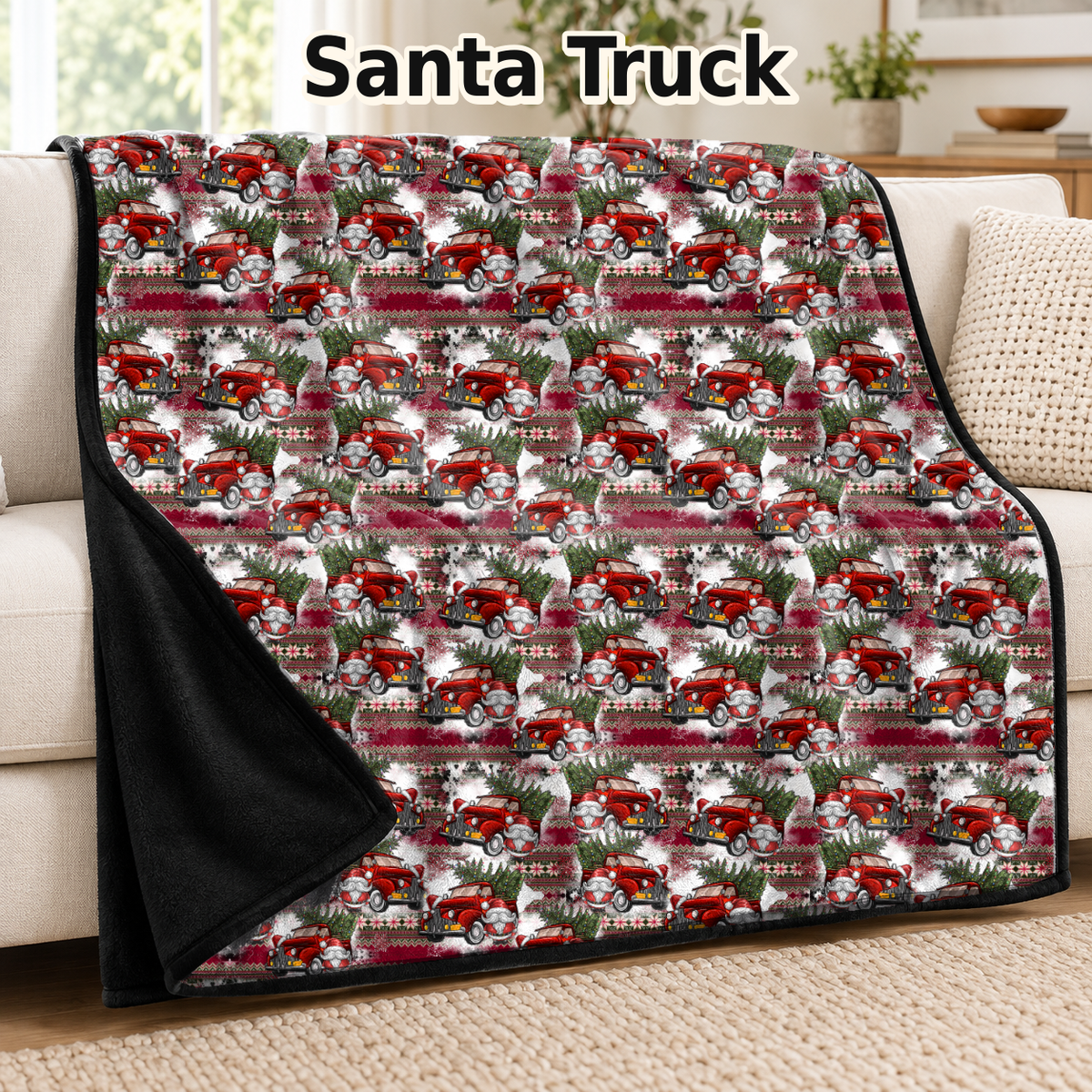 Santa Truck-Soft Throw Blanket 14 Run-Due 9/28