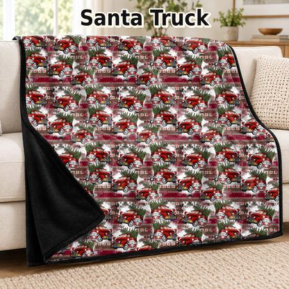 Santa Truck-Soft Throw Blanket 14 Run-Due 9/28