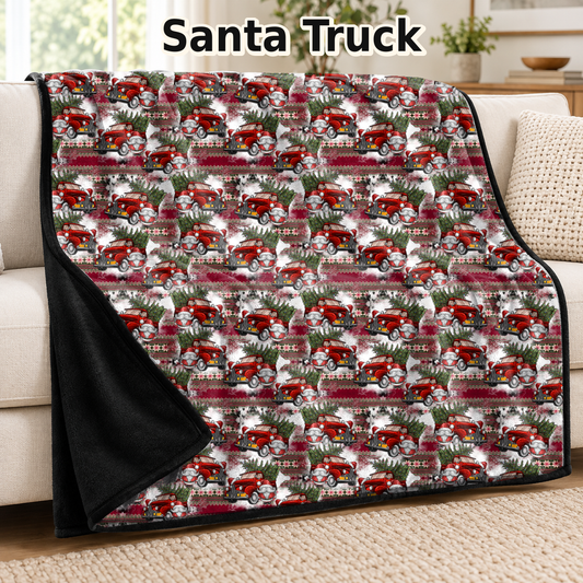 Santa Truck-Soft Throw Blanket 14 Run-Due 9/28