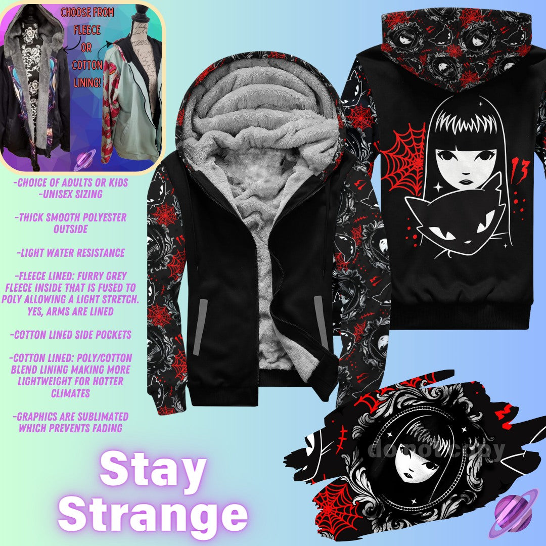 JACKET RUN 14-STAY STRANGE-FLEECE OR COTTON LINER-PREORDER CLOSING 12/16