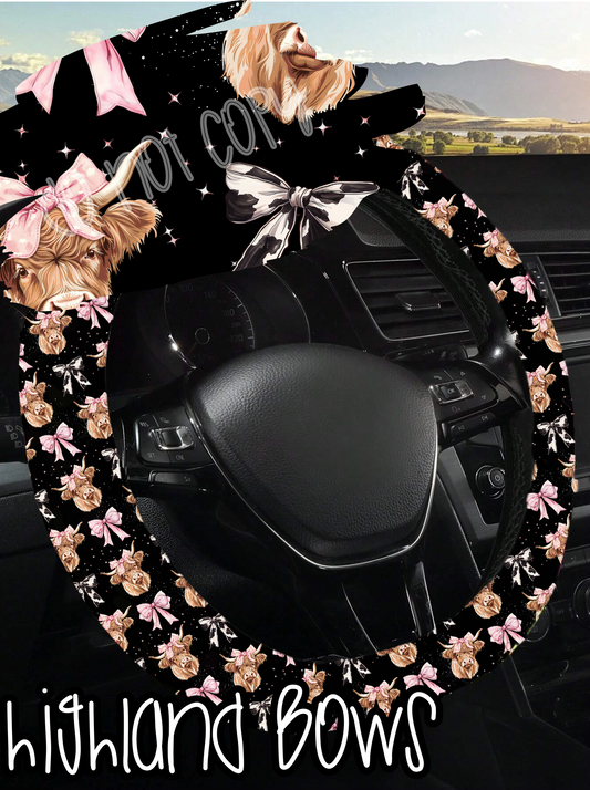 HIGHLAND BOWS- Steering Wheel Cover 4 Preorder Closing 4/18 ETA END MAY/EARLY JUNE