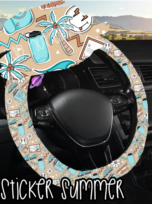STICKER SUMMER- Steering Wheel Cover 4 Preorder Closing 4/18 ETA END MAY/EARLY JUNE