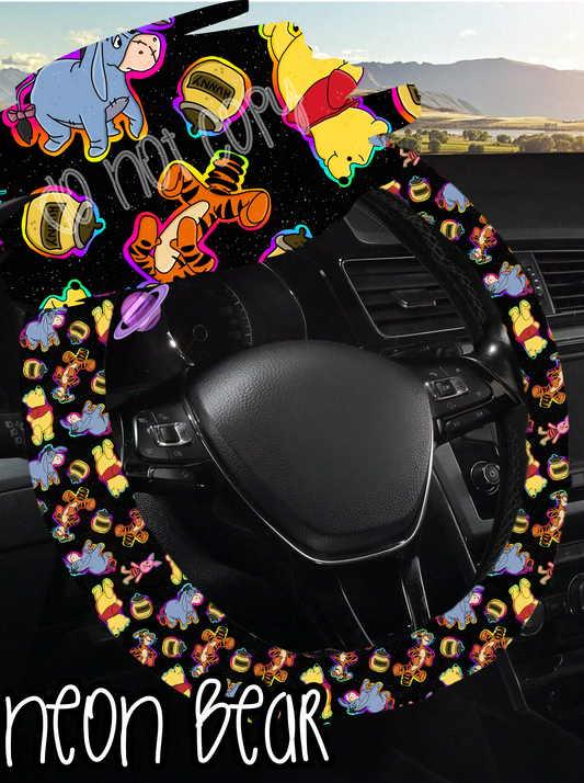 NEON BEAR- Steering Wheel Cover 4 Preorder Closing 4/18 ETA END MAY/EARLY JUNE