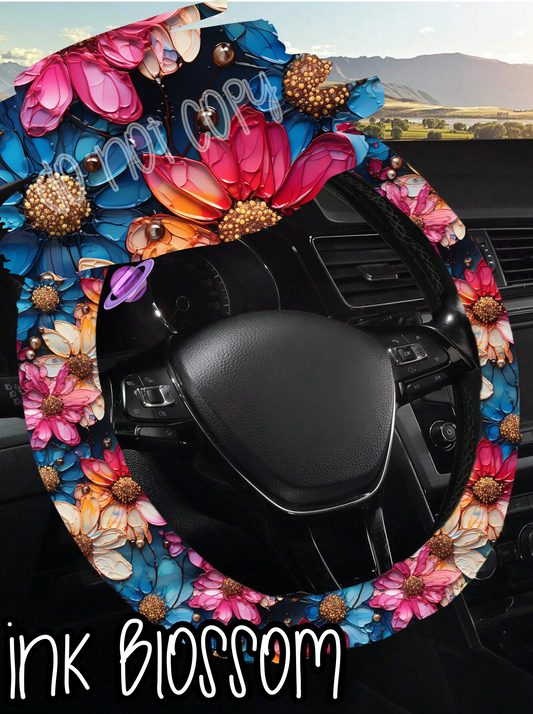 INK BLOSSOM- Steering Wheel Cover 4 Preorder Closing 4/18 ETA END MAY/EARLY JUNE