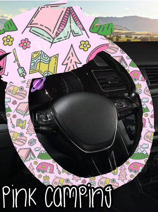 PINK CAMPING- Steering Wheel Cover 4 Preorder Closing 4/18 ETA END MAY/EARLY JUNE
