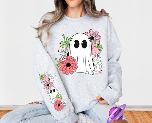 BERRYBOO CREWNECK SWEATSHIRT W/ SLEEVE PRINT