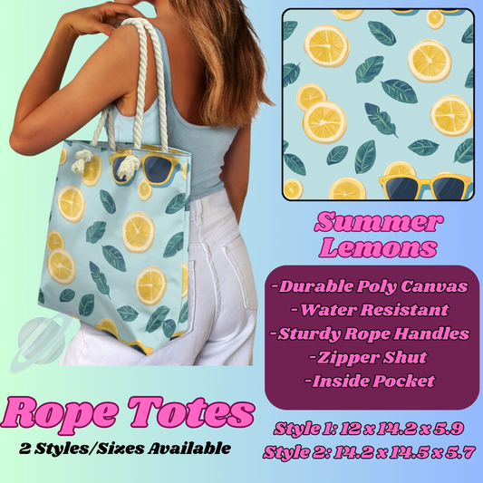 SUMMER LEMONS-ROPE TOTE PREORDER CLOSING 5/6