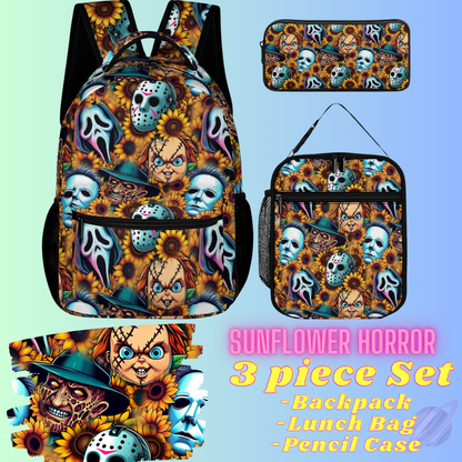 SUNFLOWER HORROR-3 PIECE BACKPACK SET-PREORDER CLOSING 7/3
