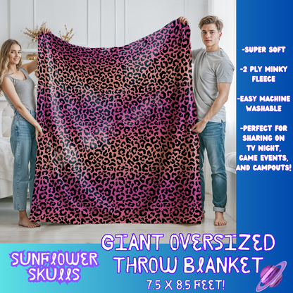 SUNSET LEOPARD- GIANT SHAREABLE THROW BLANKET