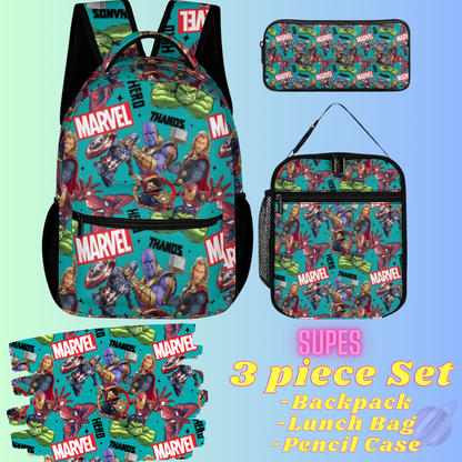 SUPES -3 PIECE BACKPACK SET-PREORDER CLOSING 7/3