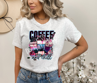 COFFEE AND CHILL HORROR TEE
