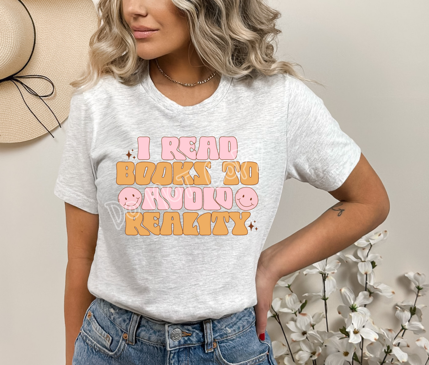 I READ TO AVOID REALITY -UNISEX TEE ADULTS/KIDS