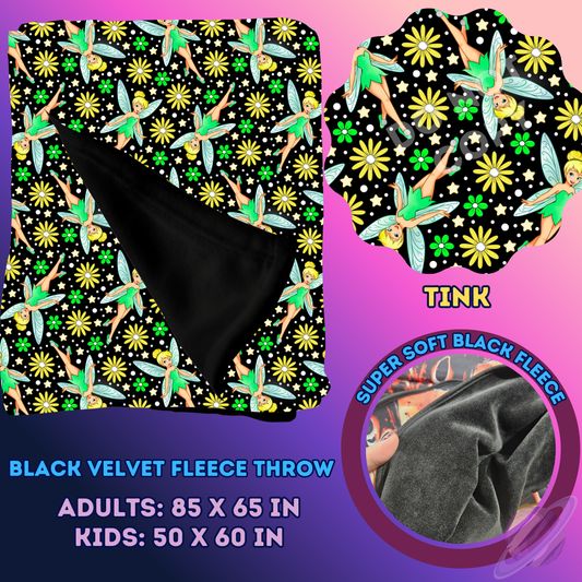 TINK- SOFT BLACK FLEECE THROW 13-PREORDER CLOSING 1/14